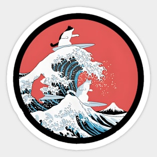 BIG WAVE CATS Sticker